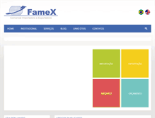 Tablet Screenshot of famex.com.br
